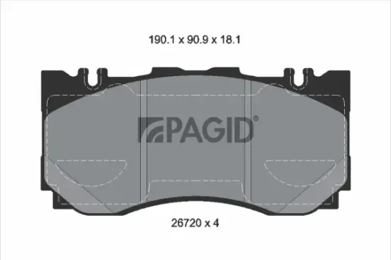 Bremsbelagsatz, Scheibenbremse Vorderachse PAGID T4296N Bild Bremsbelagsatz, Scheibenbremse Vorderachse PAGID T4296N
