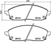 Bremsbelagsatz, Scheibenbremse Vorderachse PAGID T4288N