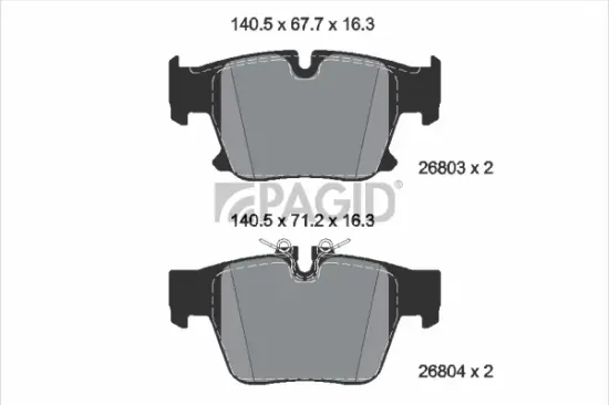 Bremsbelagsatz, Scheibenbremse Hinterachse PAGID T4303N Bild Bremsbelagsatz, Scheibenbremse Hinterachse PAGID T4303N