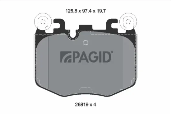 Bremsbelagsatz, Scheibenbremse Vorderachse PAGID T4307N Bild Bremsbelagsatz, Scheibenbremse Vorderachse PAGID T4307N