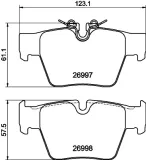 Bremsbelagsatz, Scheibenbremse Hinterachse PAGID T4600N
