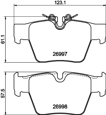 Bremsbelagsatz, Scheibenbremse Hinterachse PAGID T4600N Bild Bremsbelagsatz, Scheibenbremse Hinterachse PAGID T4600N