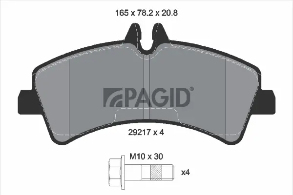 Bremsbelagsatz, Scheibenbremse Hinterachse PAGID C6027N
