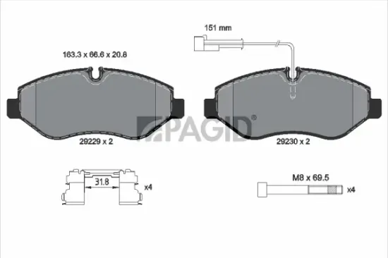Bremsbelagsatz, Scheibenbremse PAGID C9005N Bild Bremsbelagsatz, Scheibenbremse PAGID C9005N