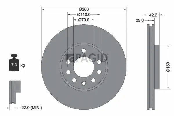 Bremsscheibe PAGID 52426NC
