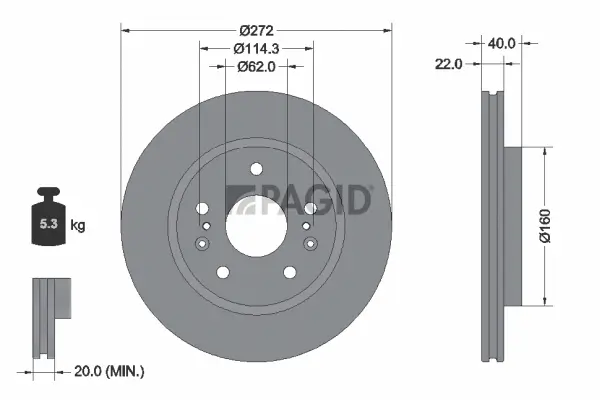 Bremsscheibe Vorderachse PAGID 56296NC
