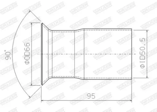 Abgasrohr Mitte WALKER 07187 Bild Abgasrohr Mitte WALKER 07187