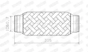 Wellrohr, Abgasanlage WALKER 08944