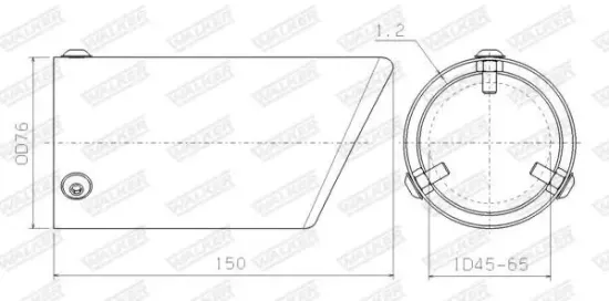 Endrohrblende WALKER 10671 Bild Endrohrblende WALKER 10671