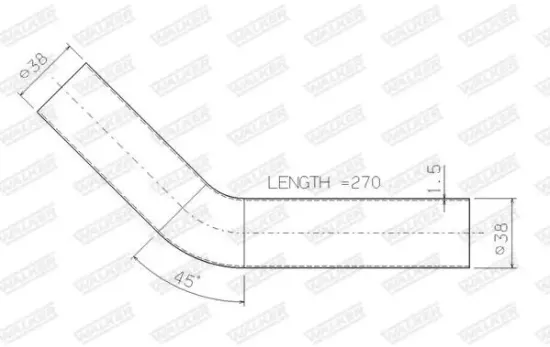 Abgasrohr WALKER 10812 Bild Abgasrohr WALKER 10812