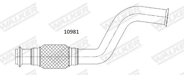 Abgasrohr mitte vorne WALKER 10981