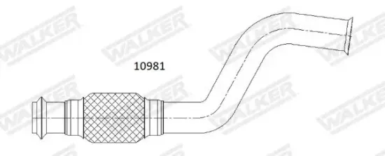 Abgasrohr mitte vorne WALKER 10981 Bild Abgasrohr mitte vorne WALKER 10981