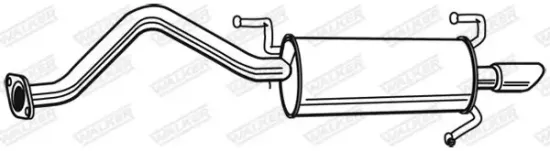 Endschalldämpfer hinten hinten WALKER 21376 Bild Endschalldämpfer hinten hinten WALKER 21376