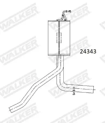 Endschalldämpfer WALKER 24343 Bild Endschalldämpfer WALKER 24343