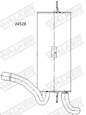 Endschalldämpfer WALKER 24528 Bild Endschalldämpfer WALKER 24528