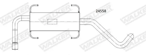 Endschalldämpfer WALKER 24558