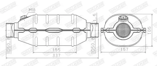 Dichtung, Abgasrohr hinten Mitte vorne WALKER 81162 Bild Dichtung, Abgasrohr hinten Mitte vorne WALKER 81162