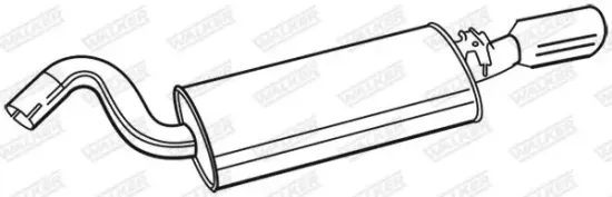 Endschalldämpfer hinten WALKER 71357 Bild Endschalldämpfer hinten WALKER 71357