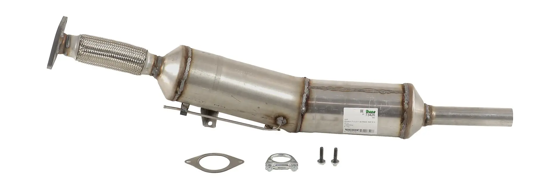 Ruß-/Partikelfilter, Abgasanlage Mitte vorne WALKER 73426