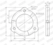 Dichtung, Abgasrohr hinten mitte vorne WALKER 80315