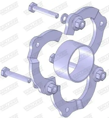 Dichtung, Abgasrohr hinten Mitte vorne WALKER 80315