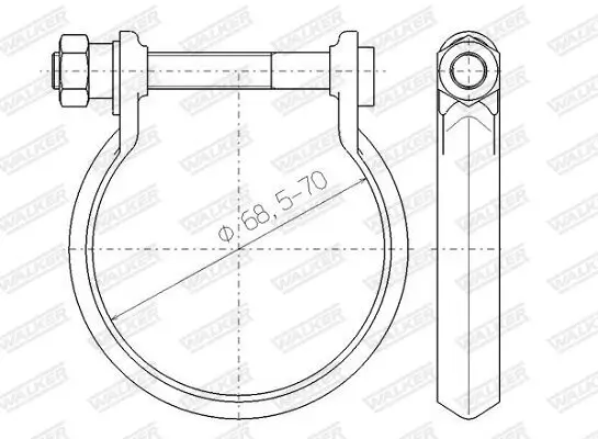 Klemmstück, Abgasanlage WALKER 80438 Bild Klemmstück, Abgasanlage WALKER 80438