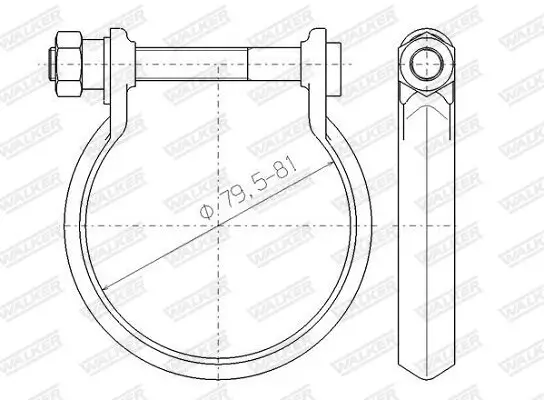 Klemmstück, Abgasanlage WALKER 80464 Bild Klemmstück, Abgasanlage WALKER 80464