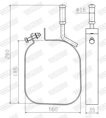 Halter, Abgasanlage WALKER 80594 Bild Halter, Abgasanlage WALKER 80594