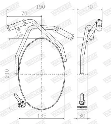 Halter, Abgasanlage WALKER 80605 Bild Halter, Abgasanlage WALKER 80605