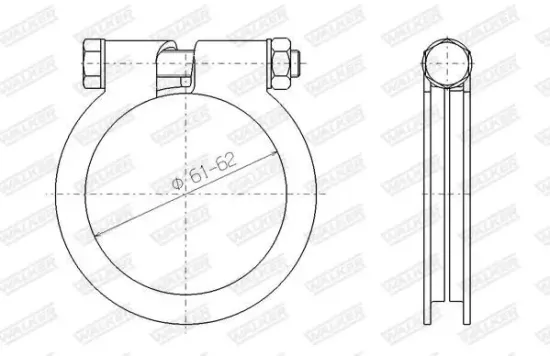 Klemmstück, Abgasanlage WALKER 81872 Bild Klemmstück, Abgasanlage WALKER 81872
