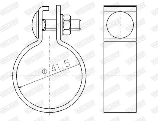 Klemmstück, Abgasanlage WALKER 81911 Bild Klemmstück, Abgasanlage WALKER 81911