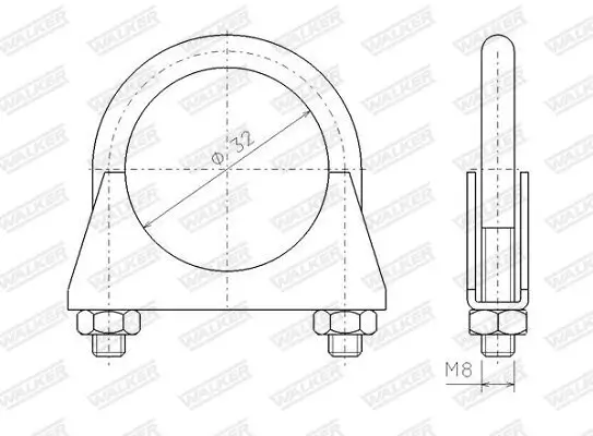 Klemmstück, Abgasanlage WALKER 82303 Bild Klemmstück, Abgasanlage WALKER 82303