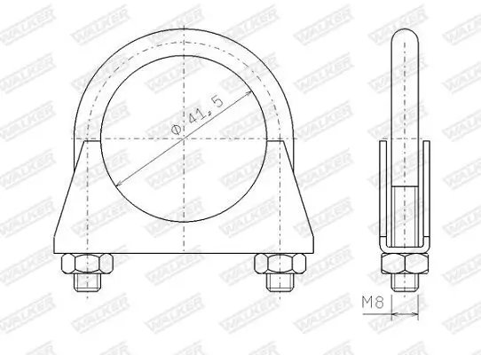 Klemmstück, Abgasanlage WALKER 82306 Bild Klemmstück, Abgasanlage WALKER 82306