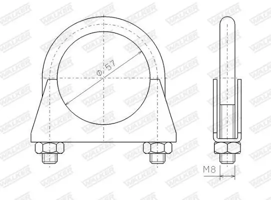 Klemmstück, Abgasanlage WALKER 82311 Bild Klemmstück, Abgasanlage WALKER 82311