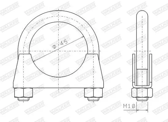 Klemmstück, Abgasanlage WALKER 82321 Bild Klemmstück, Abgasanlage WALKER 82321