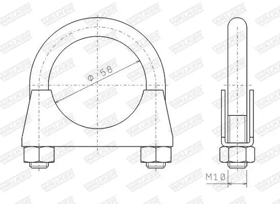 Klemmstück, Abgasanlage WALKER 82328 Bild Klemmstück, Abgasanlage WALKER 82328