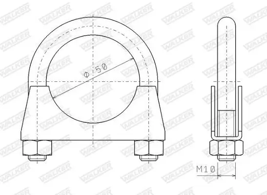 Klemmstück, Abgasanlage WALKER 82346 Bild Klemmstück, Abgasanlage WALKER 82346