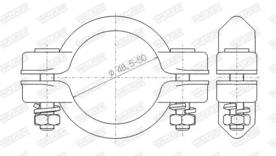 Klemmstück, Abgasanlage WALKER 82486 Bild Klemmstück, Abgasanlage WALKER 82486
