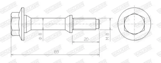 Schraube, Abgasanlage WALKER 83169 Bild Schraube, Abgasanlage WALKER 83169