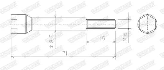 Schraube, Abgasanlage WALKER 83181 Bild Schraube, Abgasanlage WALKER 83181