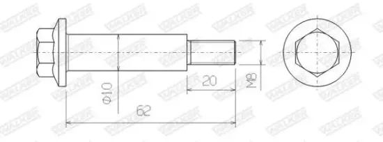 Schraube, Abgasanlage WALKER 83194 Bild Schraube, Abgasanlage WALKER 83194