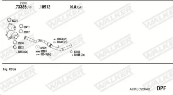 Mittelschalldämpfer WALKER 23484 Bild Mittelschalldämpfer WALKER 23484
