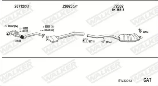 Mittelschalldämpfer WALKER 23677 Bild Mittelschalldämpfer WALKER 23677