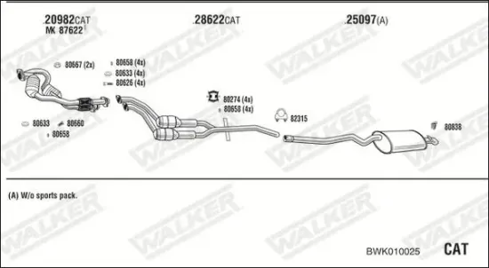 Mittelschalldämpfer WALKER 23677 Bild Mittelschalldämpfer WALKER 23677