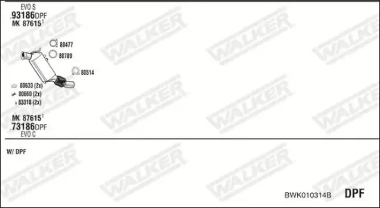 Mittelschalldämpfer WALKER 23677 Bild Mittelschalldämpfer WALKER 23677
