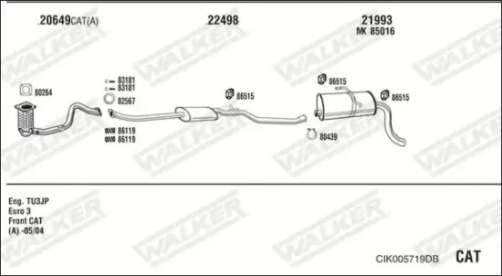 Druckleitung, Drucksensor (Ruß-/Partikelfilter) WALKER 10777 Bild Druckleitung, Drucksensor (Ruß-/Partikelfilter) WALKER 10777