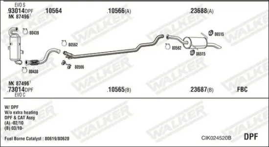 Druckleitung, Drucksensor (Ruß-/Partikelfilter) WALKER 10774 Bild Druckleitung, Drucksensor (Ruß-/Partikelfilter) WALKER 10774
