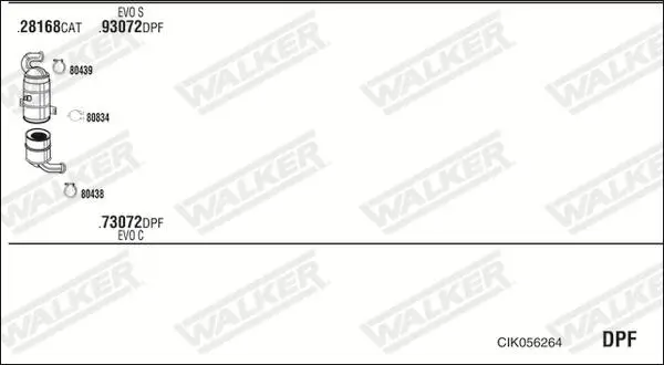 Druckleitung, Drucksensor (Ruß-/Partikelfilter) WALKER 10777