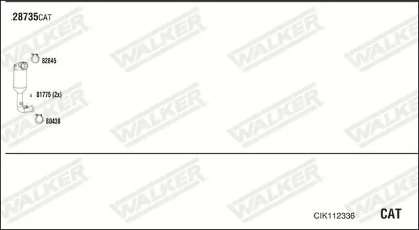 Druckleitung, Drucksensor (Ruß-/Partikelfilter) WALKER 10799