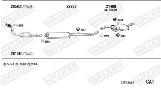 Endschalldämpfer WALKER 24113 Bild Endschalldämpfer WALKER 24113